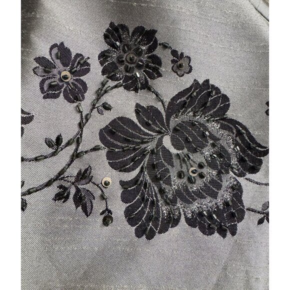 Coldwater Creek Gray Silver Dress & Long Jacket Size 12 Mother of Bride Wedding - Picture 10 of 11